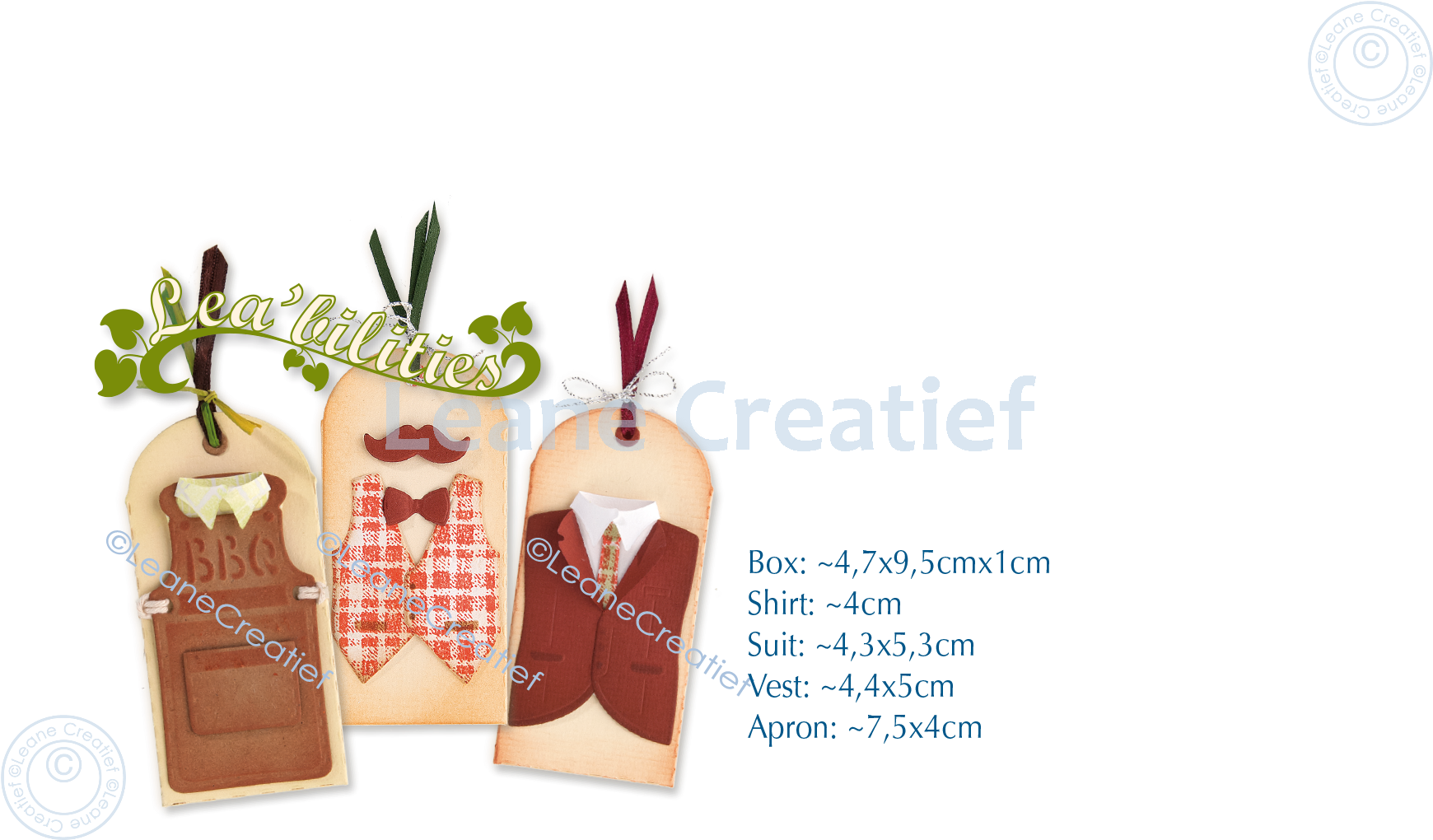 45.6579 Wykrojnik Leane Creatief - Small box for men - małe pudełko dla mężczyzny, kamizelka, koszula, fartuch