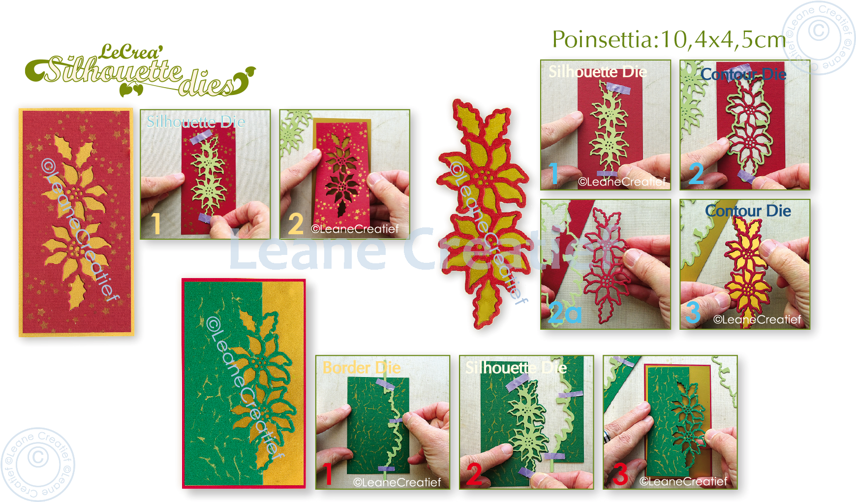 45.6760 Wykrojnik Leane Creatief - Silhouette Poinsettia - poinsecja kontur