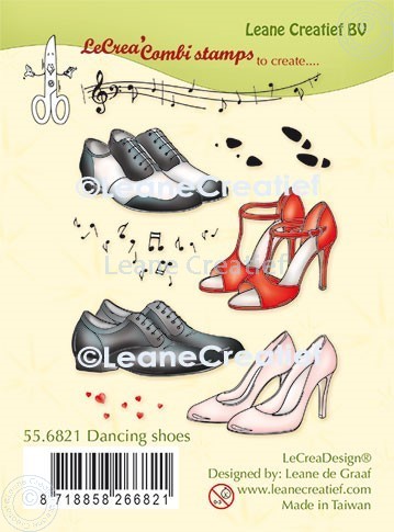 55.6821 Stemple akrylowy Leane Creatief - Dancing shoes - buty do tańca, nuty