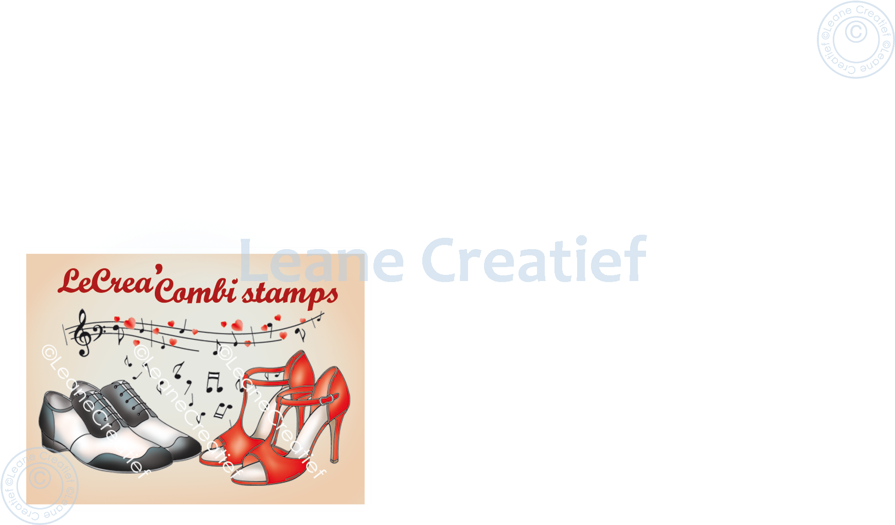 55.6821 Stemple akrylowy Leane Creatief - Dancing shoes - buty do tańca, nuty