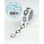 61.7071 Washi tape Watch & Alarm clock 15mm x 5m - taśma zegarek i budzik