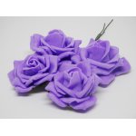 CKF-L-006 Piankowe róże 4cm/4szt -fioletowe