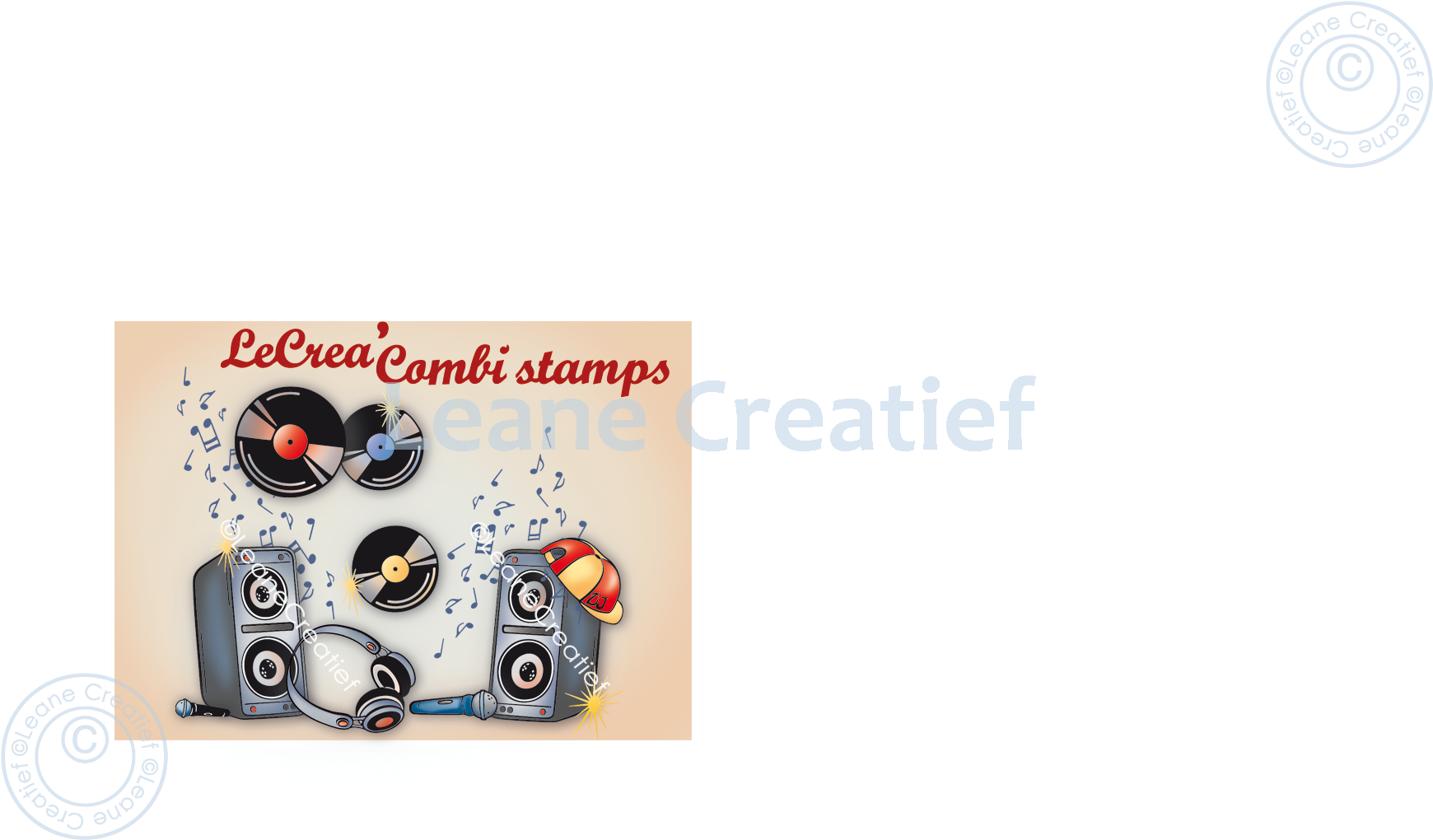 55.7293 Stemple akrylowy Leane Creatief - DJ dance party - dj, głośniki, muzyka