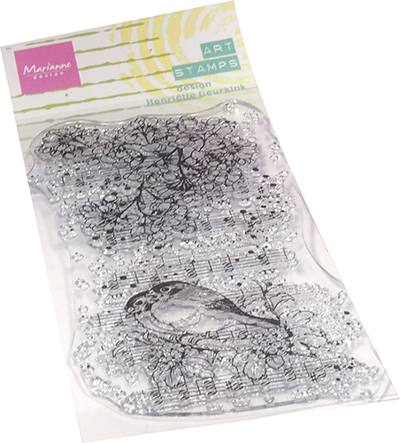 MM1640 Stemple Marianne Design - Art stamps - SONG BIRDS - ptaki, nuty