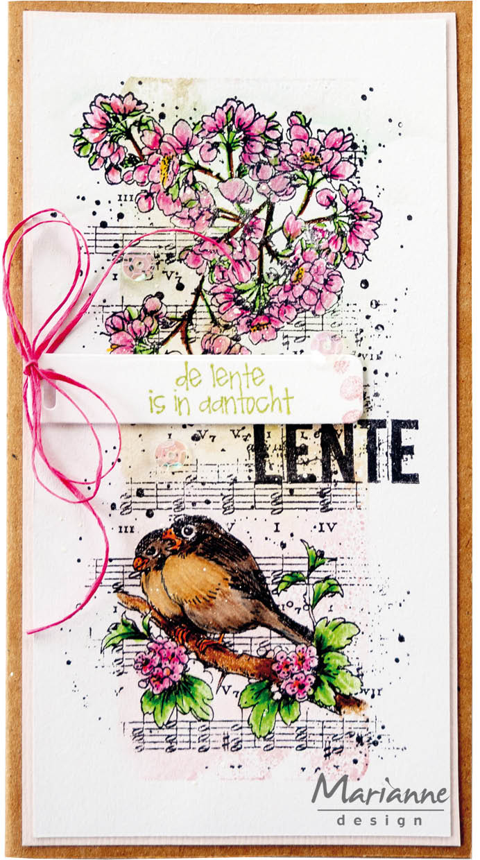 MM1640 Stemple Marianne Design - Art stamps - SONG BIRDS - ptaki, nuty