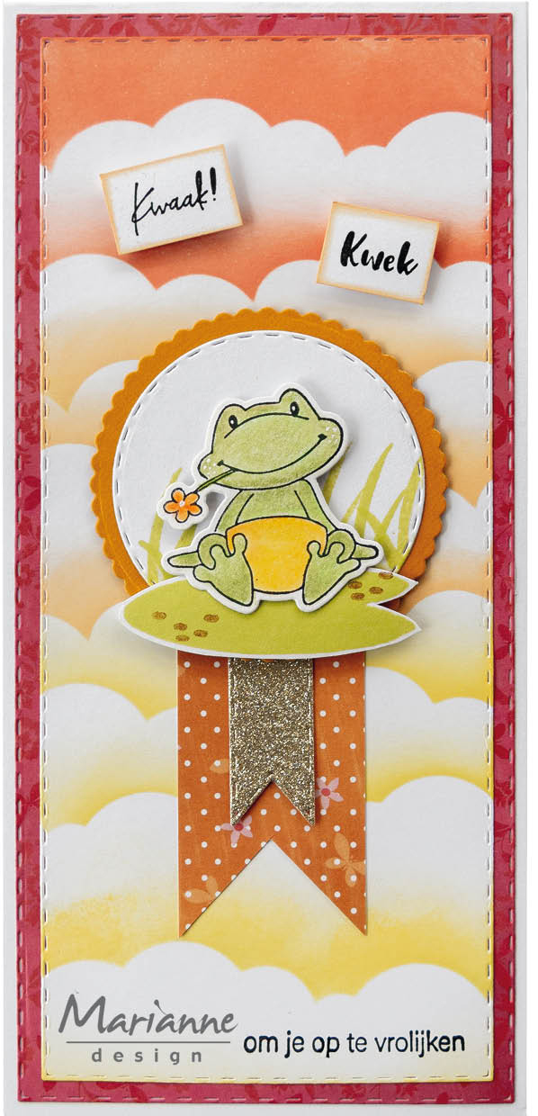 EC0186 Stemple silikonowe z wykrojnikami -ELINE'S ANIMALS - FROGS - żabki