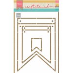 PS8083 Maska Marianne Design - Craft stencil - A5 - Banners - flagi, baner