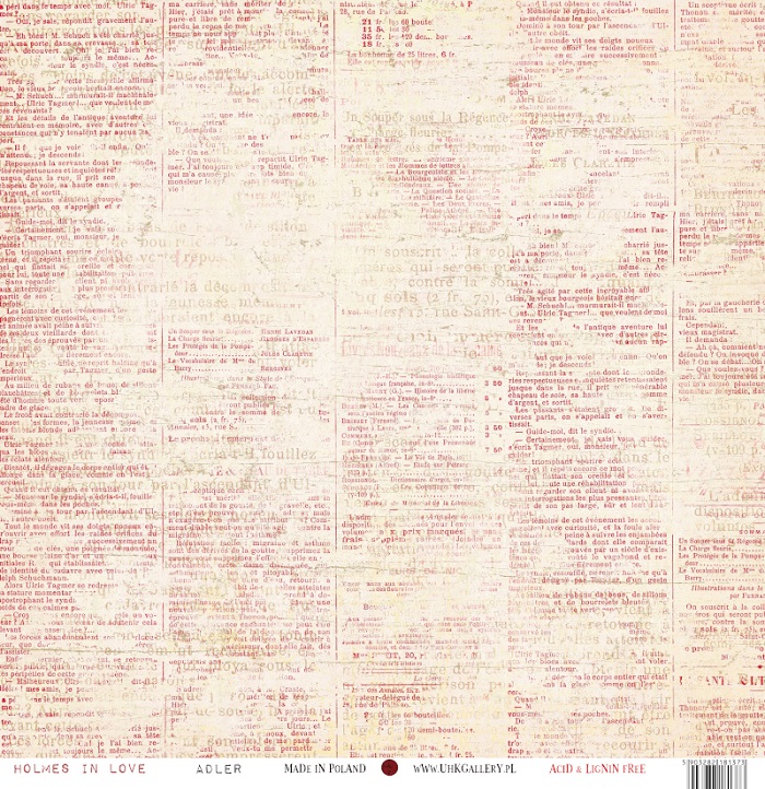 UHK-HIL-A Holmes In Love - ADLER - PAPIER DWUSTRONNY 30,5 x 30,5 cm