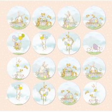 CP-HBU08 Papier jednostronny-elementy-Craft&You Design 30,5x30,5 HOPPING BUNNIES 08