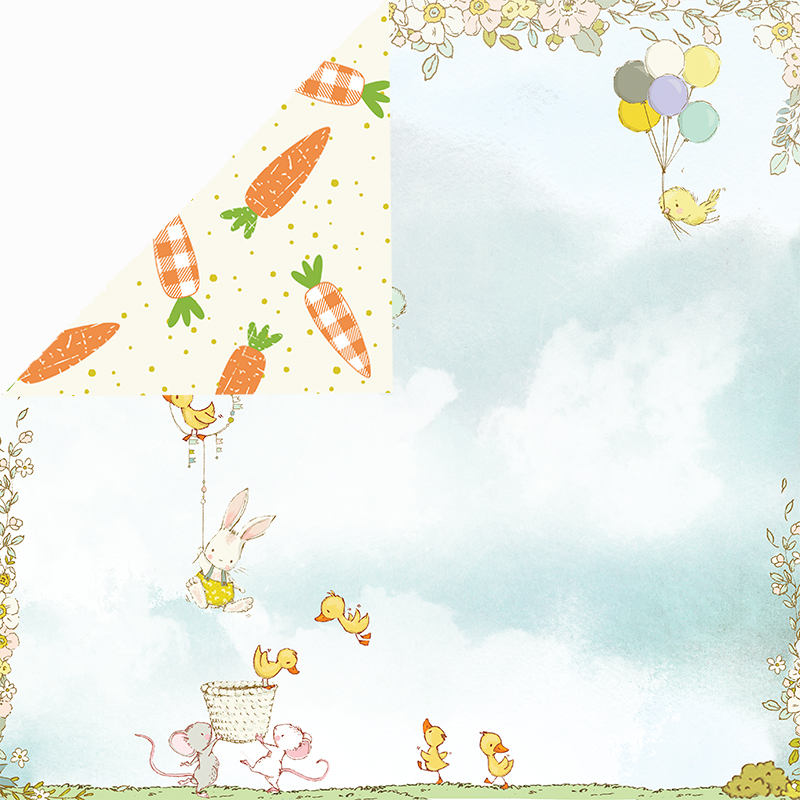 CPS-HBU30 Zestaw papierów 30,5x30,5cm-Craft&You Design-HOPPING BUNNIES