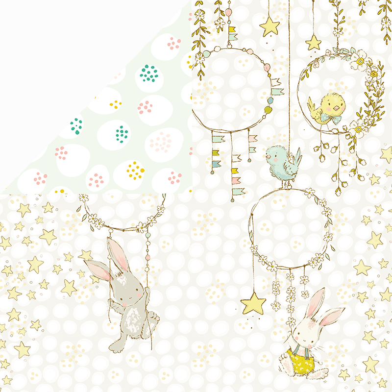 CPS-HBU30 Zestaw papierów 30,5x30,5cm-Craft&You Design-HOPPING BUNNIES