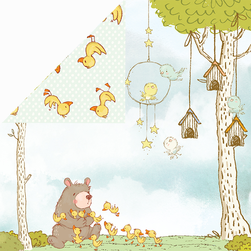 CPS-HBU30 Zestaw papierów 30,5x30,5cm-Craft&You Design-HOPPING BUNNIES