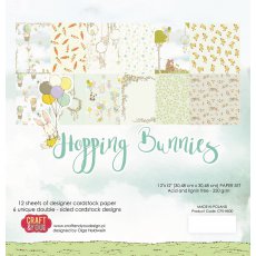 CPS-HBU30 Zestaw papierów 30,5x30,5cm-Craft&You Design-HOPPING BUNNIES