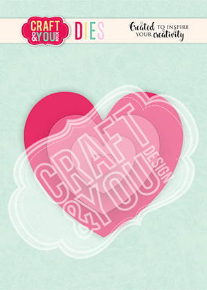 CW124 WYKROJNIK - hearts - serca - Craft&You Design