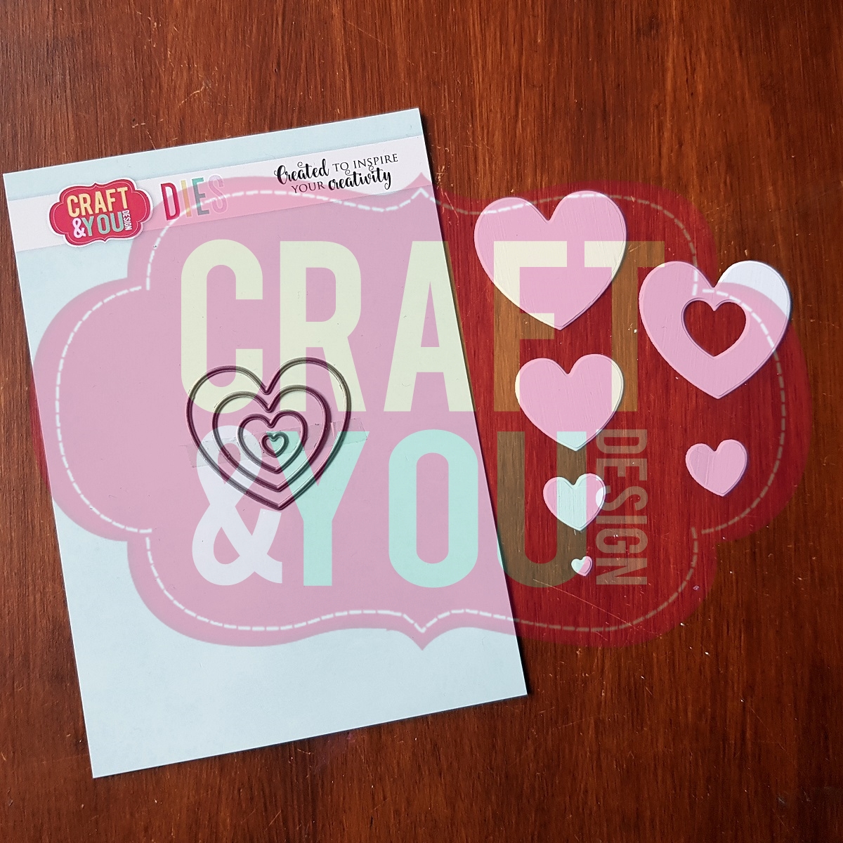 CW124 WYKROJNIK - hearts - serca - Craft&You Design