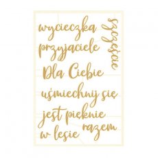 P13-FOR-53 ZESTAW TEKTUREK -napisy-  Forest tea party 05 - 8szt