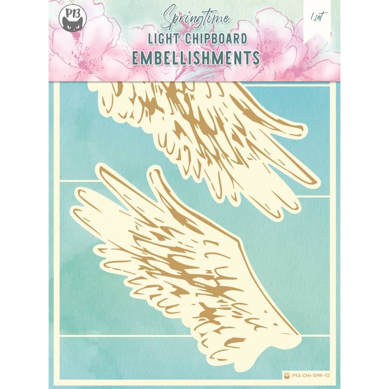 P13-CHI-SPR-12 ZESTAW TEKTUREK - skrzydła - Springtime 12 - 15x20cm, 2szt.