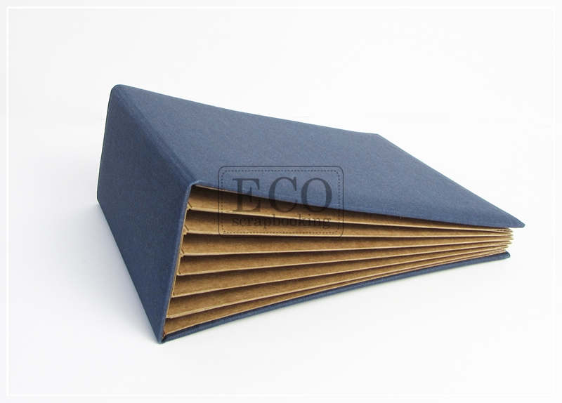 ECO-BAZ-02KG Album BAZYLiszek 180x132mm - kraft z granatową okładką-6 kart