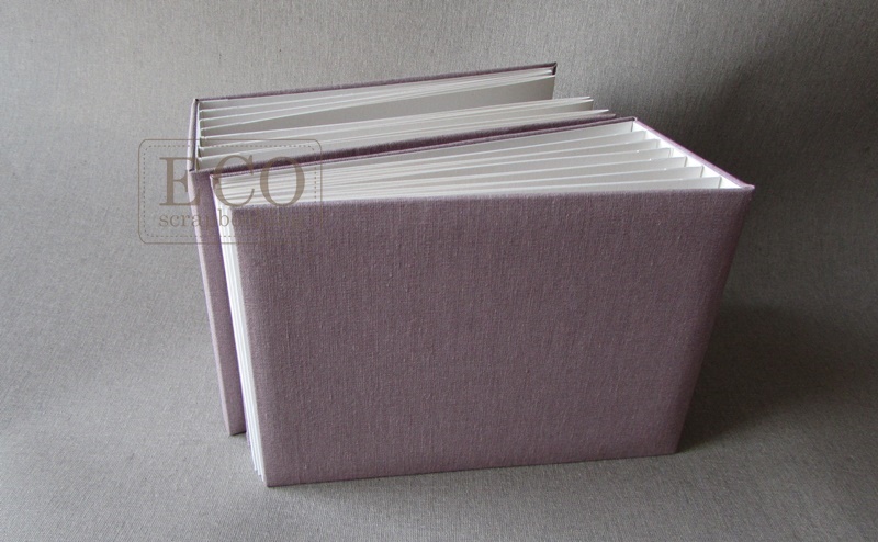 ECO-BAZ-02L Album BAZYLiszek 180x132mm - biały z liliową okładką