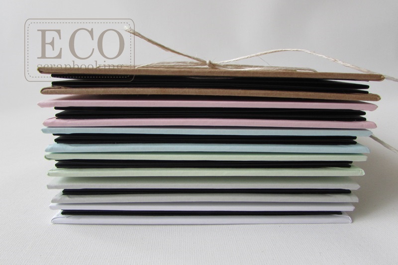 ECO-HAR-11BC Album harmonijka biały + czarny - 130x130mm