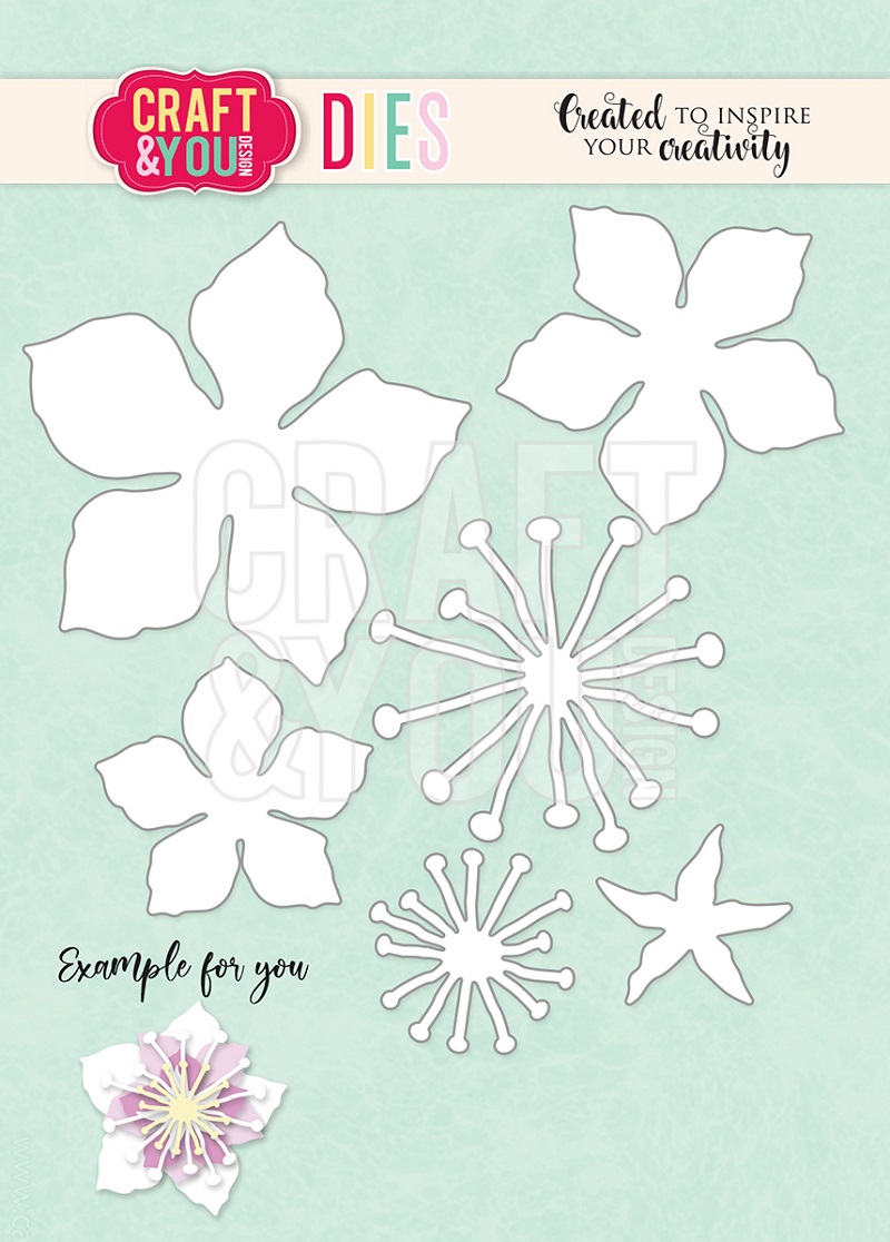 CW123 Wykrojnik /Die- Bloosom flower/ kwiat wiśni - Craft&You Design