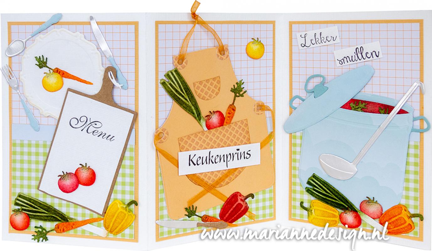 LR0707 Wykrojnik Marianne Design - CreaTables - OVEN MITT & SPOON - rękawica kuchenna i łyżka