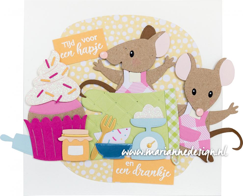 LR0707 Wykrojnik Marianne Design - CreaTables - OVEN MITT & SPOON - rękawica kuchenna i łyżka