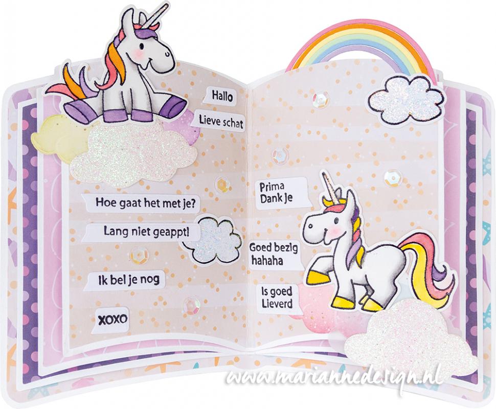 PS8061 Maska Marianne Design - Craft stencil - A5 - OPEN BOOK - książka