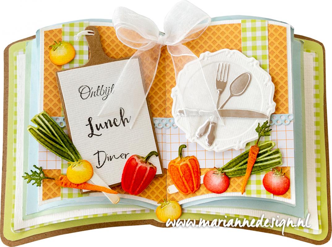 PS8061 Maska Marianne Design - Craft stencil - A5 - OPEN BOOK - książka