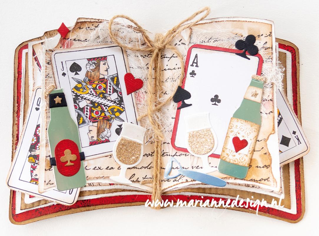 PS8061 Maska Marianne Design - Craft stencil - A5 - OPEN BOOK - książka