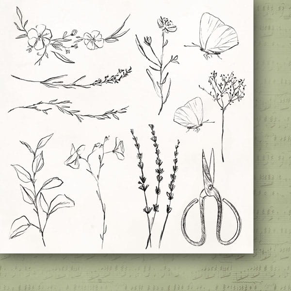 PH-MZ15FL MIŁOSNE ZAPISKI - FLOWERS - BLOCZEK 15 x 15 cm