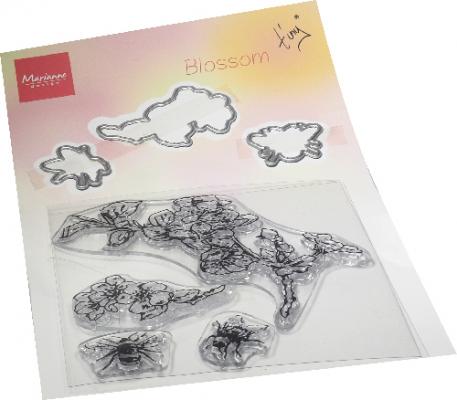 TC0881 Stemple silikonowe z wykrojnikami - TINY'S BLOSSOM STAMP & DIE SET - kwiaty