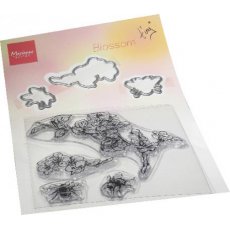 TC0881 Stemple silikonowe z wykrojnikami - TINY'S BLOSSOM STAMP & DIE SET - kwiaty
