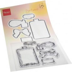 TC0882 Stemple silikonowe z wykrojnikami - TINY'S PERFUME STAMP & DIE SET - perfumy