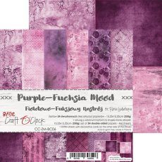 CC-ZM-BC06 PURPLE-FUCHSIA MOOD - zestaw papierów 15,25x15,25cm