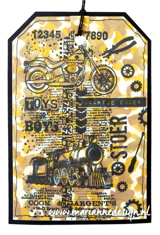 PS8090 Maska Marianne Design - Craft stencil - A5 - CAMOUFLAGE - moro