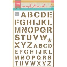 PS8089 Maska Marianne Design - Craft stencil - A5 -  ARMY ALPHABET - litery, alfabet