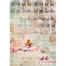 CR02-BG02 Papier ryżowy - Craft&You Design A4 BLOOMING GRUNGE 02