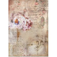 CR04-BG04 Papier ryżowy - Craft&You Design A4 BLOOMING GRUNGE 04