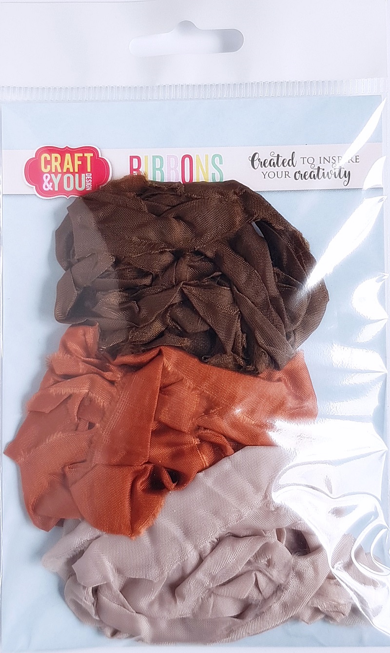 CRIB-012 RIBBONS - tasiemki vintage - BLOOMING GRUNGE - Craft&You Design