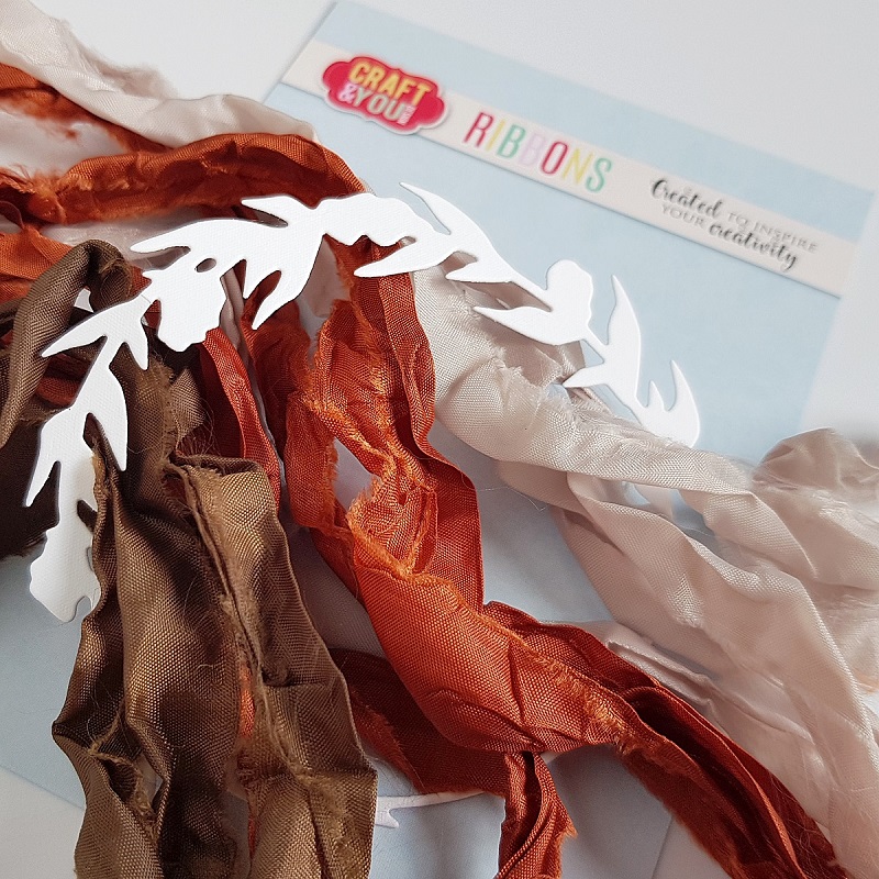 CRIB-012 RIBBONS - tasiemki vintage - BLOOMING GRUNGE - Craft&You Design