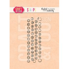 CS016 Zestaw stempli akrylowych -  BLOOMING GRUNGE - vintage maszyna