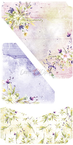 CC-JJ-38 SUMMER FLOWERS - JUNK JOURNAL SET - zestaw dodatków