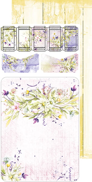CC-JJ-38 SUMMER FLOWERS - JUNK JOURNAL SET - zestaw dodatków
