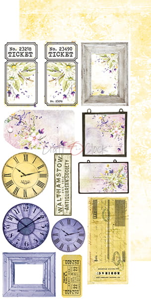 CC-JJ-38 SUMMER FLOWERS - JUNK JOURNAL SET - zestaw dodatków