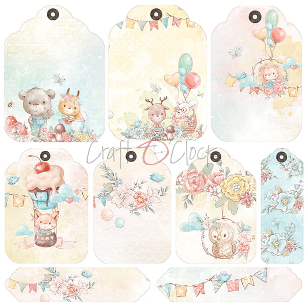 CC-ZM-WF-39 | WOODLAND FRIENDS - zestaw papierów 15,25x15,25cm