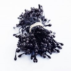 080911-9 Pręciki do kwiatków -CZARNY perłowy