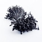 750933-5 Pręciki do kwiatków płaskie - CZARNY matowy - duża wiązka 