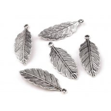 230495 Zawieszki metalowe - listki 5szt.