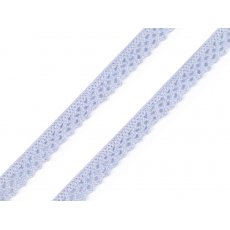 550093-5 Koronka bawełniana szerokość 12 mm - 5m - klockowa - niebieski